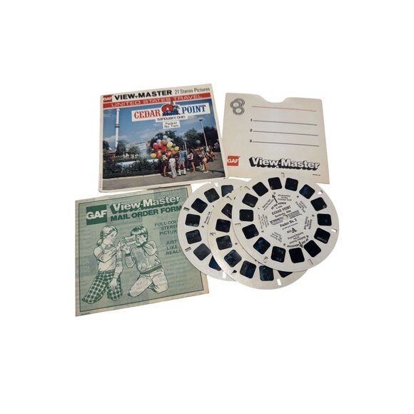 Rare 1976 GAF ViewMaster Cedar Point Packet A598 & A604 Reels - Picture 5 of 6